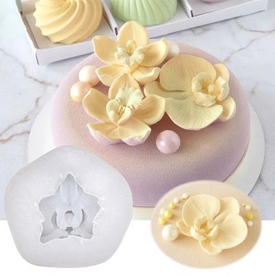 Schmetterlingsorchidee Form Silikonform DIY 3D Seife Kerzenform Kuchen Cupcake Fondant Gelee Süßigkeit Schokolade Dekoration Backform
