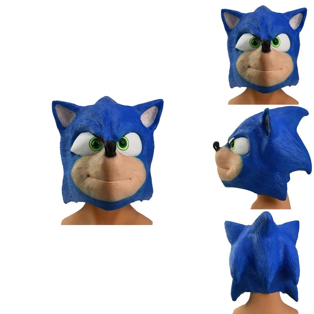 Sonic the Hedgehog Maske Realistisch und Atmungsaktiv Halloween Party Requisite