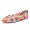 Lace Bride Shoes Handmade Wedding Shoes Colorful Shoes Colorful Wedding Shoes Bridesmaid Shoes Show Flat Heels Single Shoes