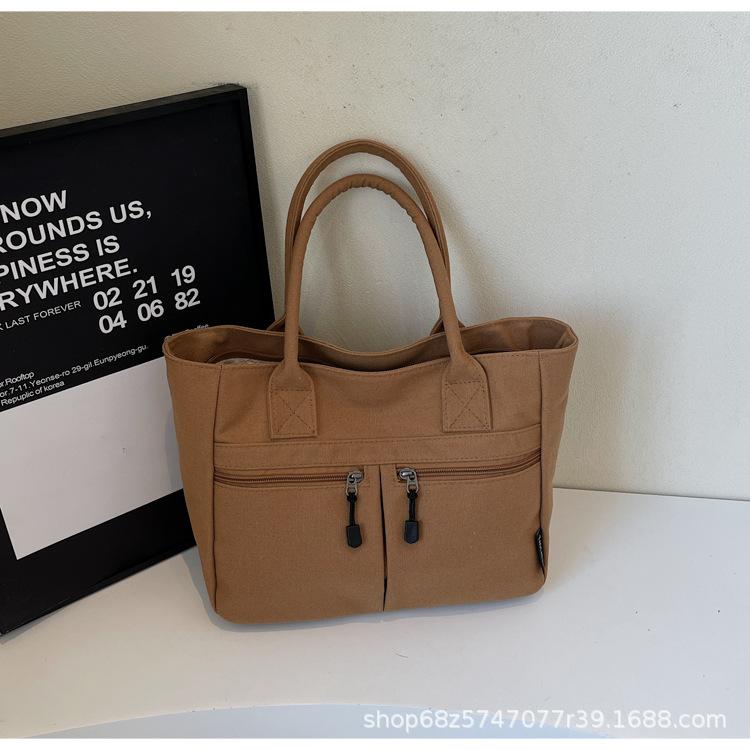 

Fashion casual large capacity shoulder bag bag women s 2025 new summer canvas bag trendy versatile underarm tote bag