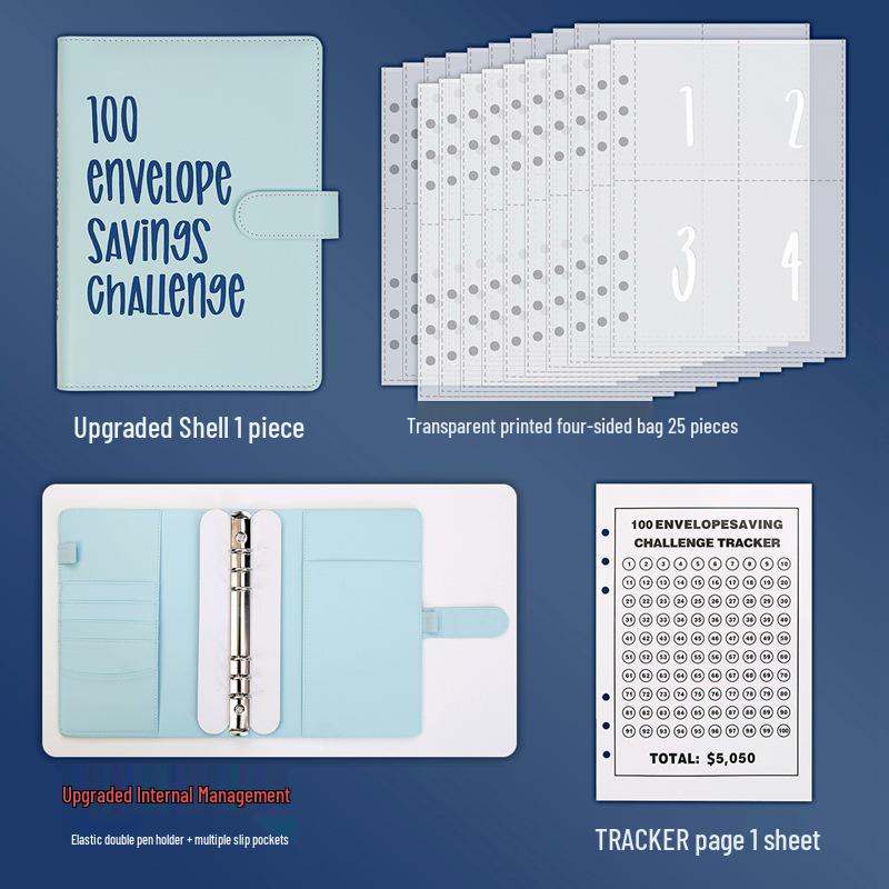 100-Day Cross-Border Savings Challenge Notebook for Couples