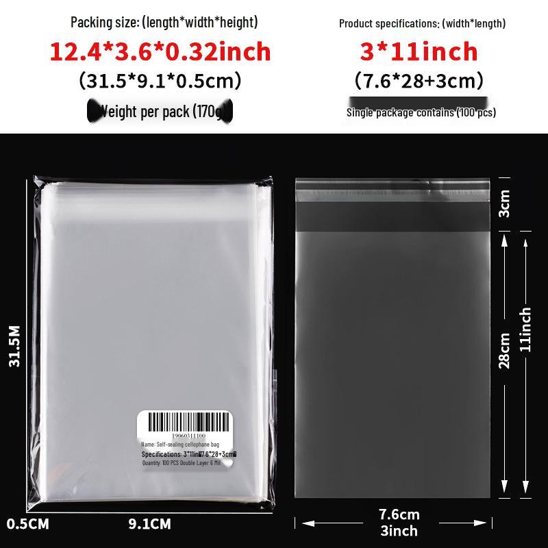 Clear Self-Adhesive OPP Bag for Candy, Snack, or Bread Packaging