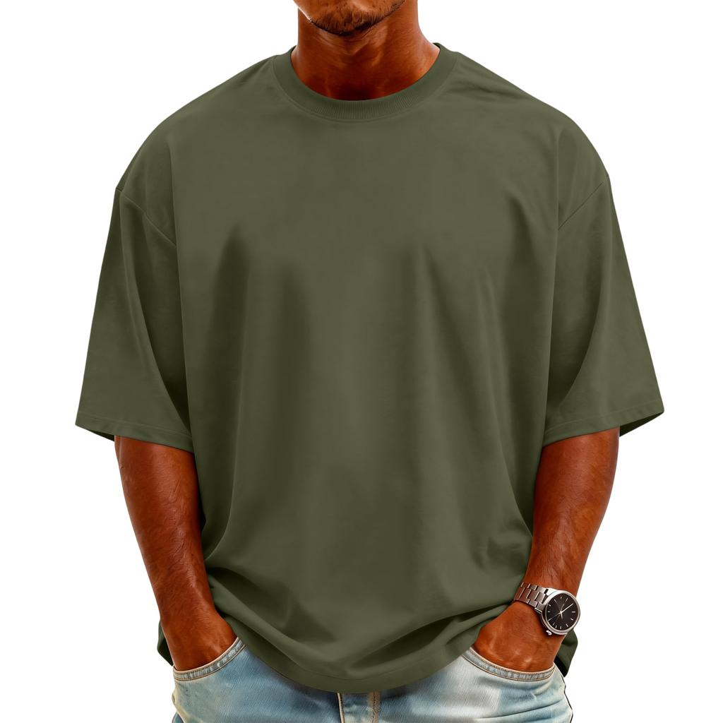 Men's Knit -Neck Short Sleeve T-Shirt | Fashion Casual Pullover For Daily & Weekend Wear