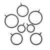 10Pcs Well Finished 5 Sizes Black Metal Curtain Rings Hanging Rings Widely Applied For Most Kinds Of Curtains In Various Colors