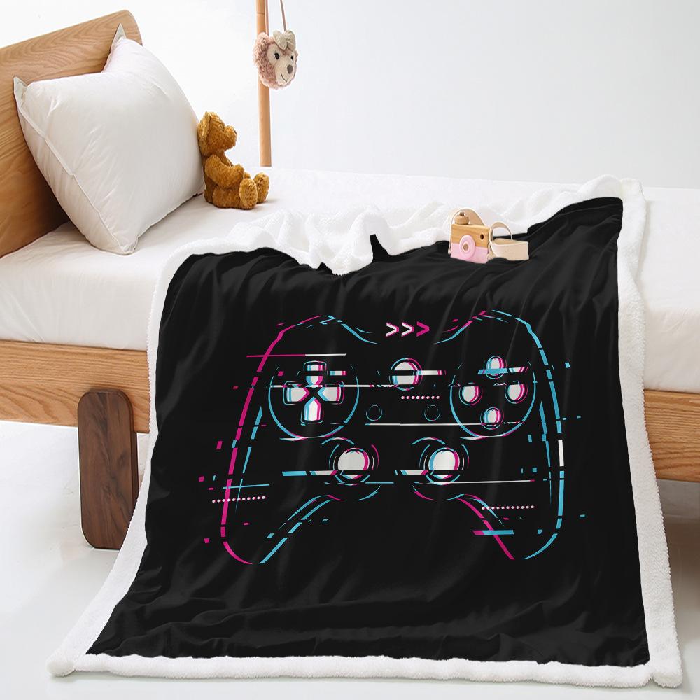 

Game Console Model 3D Digital Printing Thickened Lamb Wool Crystal Fleece Blanket One Piece 120X90cm