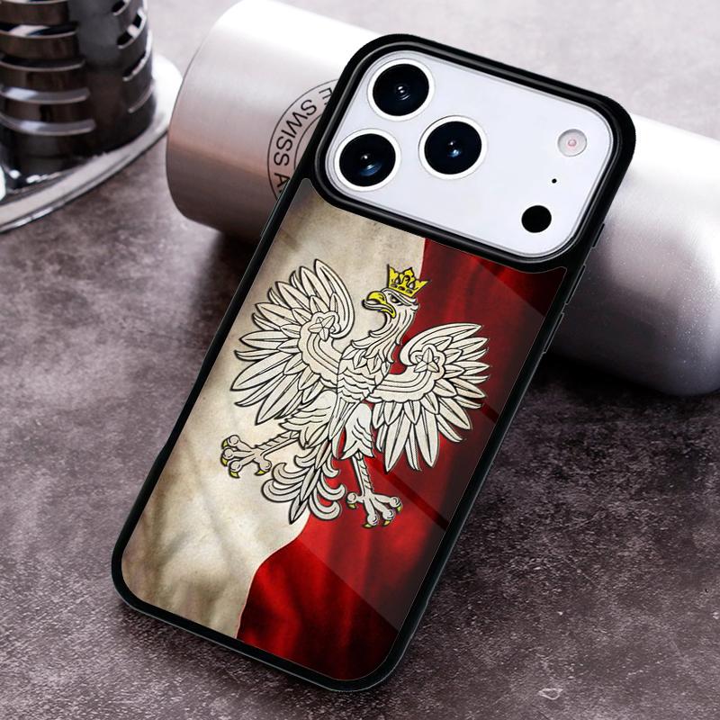 Poland Polish Flag Phone Case for iPhone 17 16 15 Pro Max Air 14 13 12 11 Plus Shockproof Capa Cover