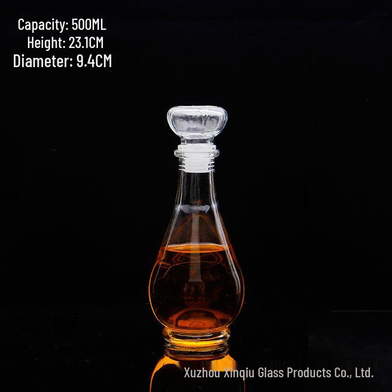 Crystal XO Spirits Decanter: Diamond Glass Red Wine Bottle