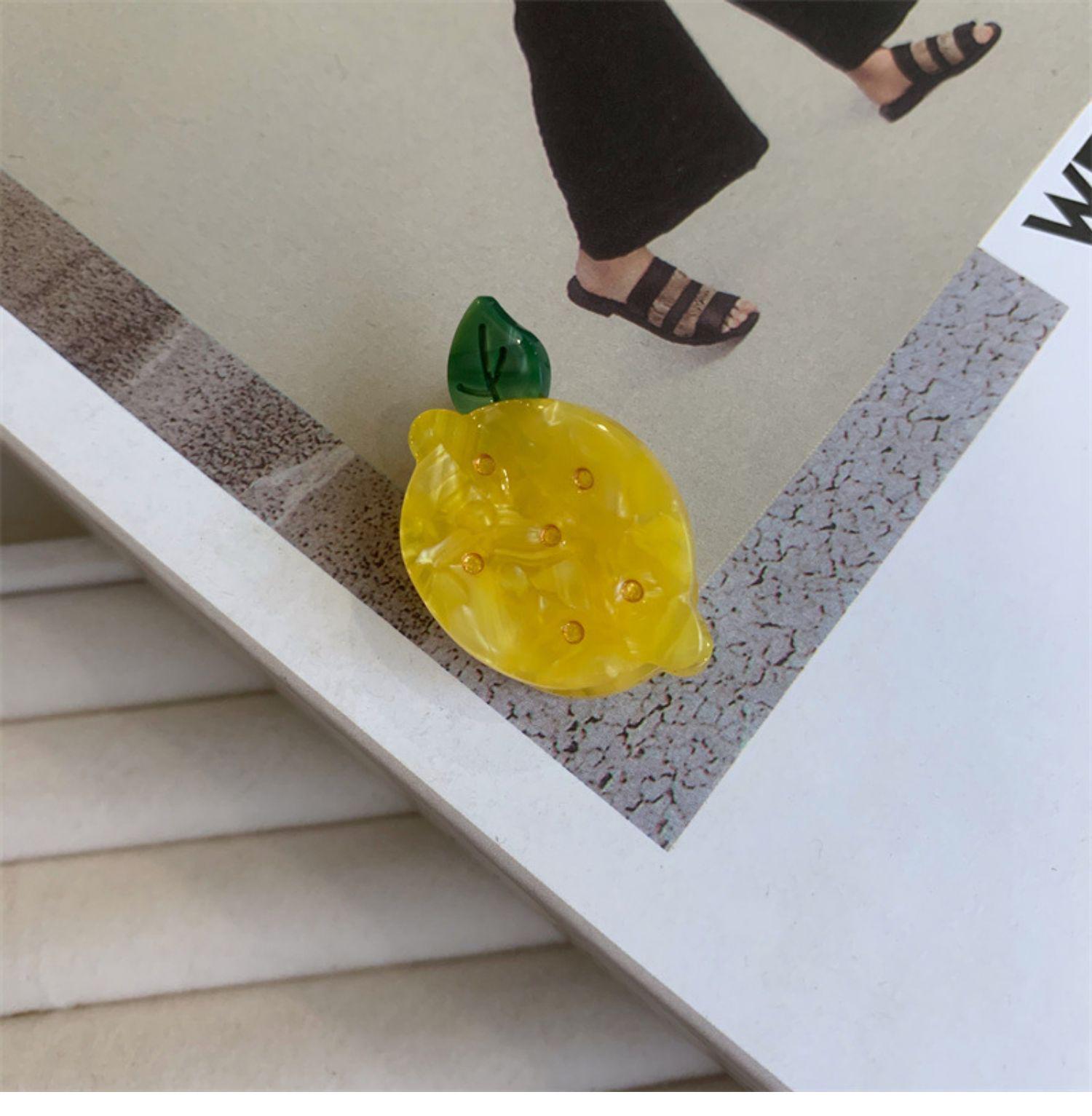 

Корейская заколка для волос со свежими фруктами: Дизайн клубники, арбуза, вишни, лимона