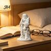 3D Printed Desk Decor Beggar Monk Figurine, DIY Unpainted White Statue, Vintage Chinese Style Home Accents Wandering Elder Sculpture, Creative Decor,