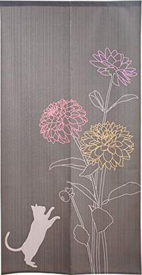 Noren Kobo Lång Noren Vägg Rum Sekretess Västerländsk 85 x 170 Finns i 3 Katt och Dahlia Tapet, Dekor, Avdelare, Skärm, Halvlång Gardin, Mönster,