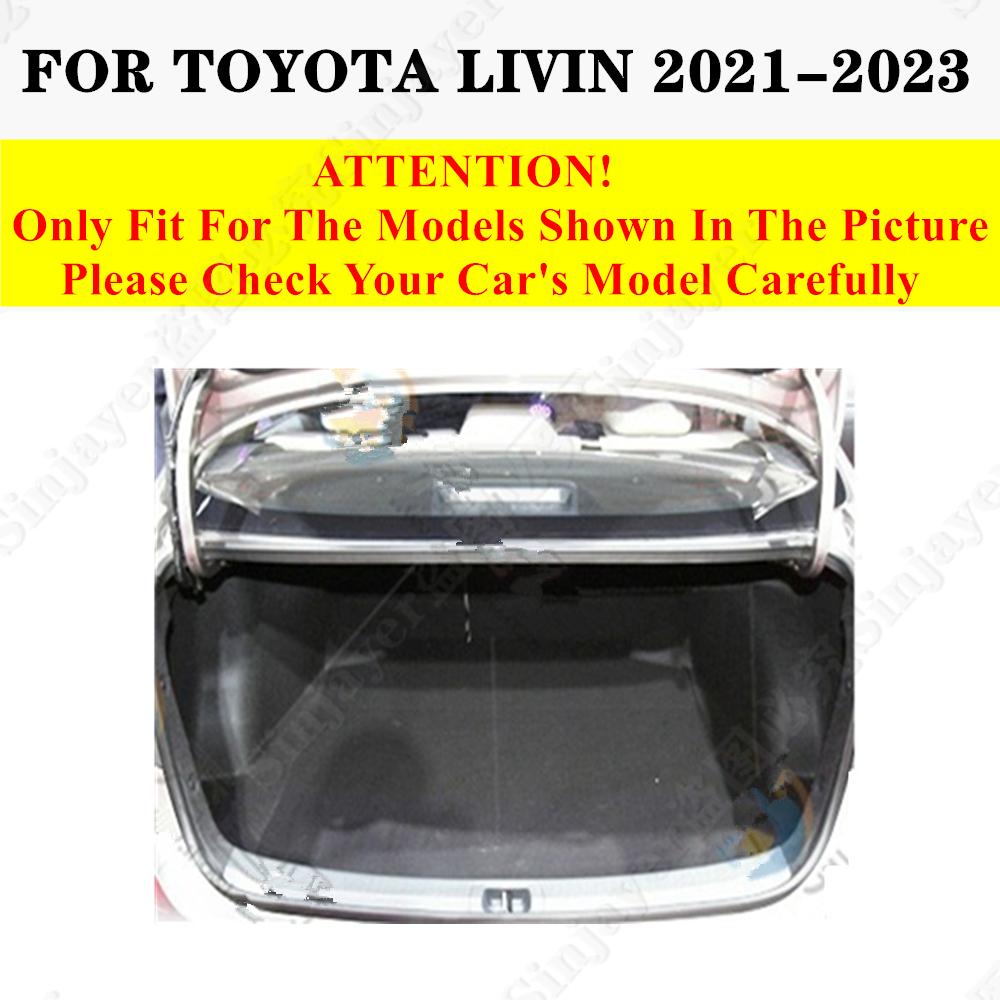 Sinjayer Covoraș pentru portbagaj pentru mașină AUTO, pentru orice vreme, pentru portbagaj, covorul pentru bagaje, covor, capac lateral plat pentru Toyota Livin 2022