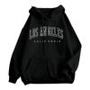 Women's Relaxed Fit Casual Zip-Up Hoodie Sweatshirt with Letter Print