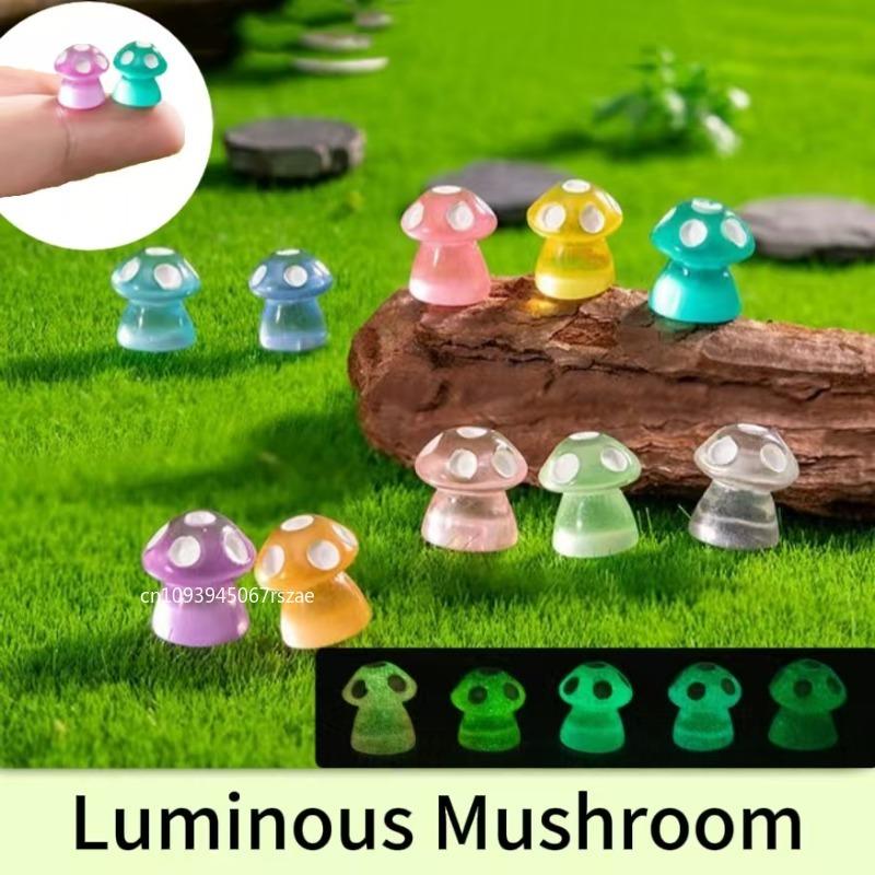 Luminous Mini Landscape Mushroom Ornaments DIY Kit Resin Garden Decoration Outdoor Patio Lawn Yard Garden Accessories