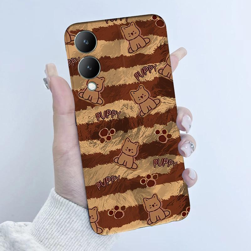 Cute Astronaut Panda Cartoon Phone Case For Vivo Y17s 2023 Casing TPU Slim Back Cover For Vivo Y17S 4G V2310 Soft Silicone Cases