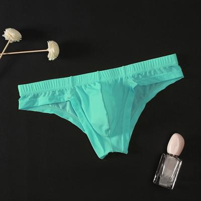 Men Underpants Low Waist Thin Solid Color Great Breathability U Convex Elastic Quick Dry Male Briefs Daily Wear Sport Underwear