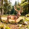 Oenux Wald Hirsch Tiere Simulation Wild Weißwedel Elch Actionfiguren Elch Figuren Modell Dekoration Spielzeug Kinder Weihnachtsgeschenk