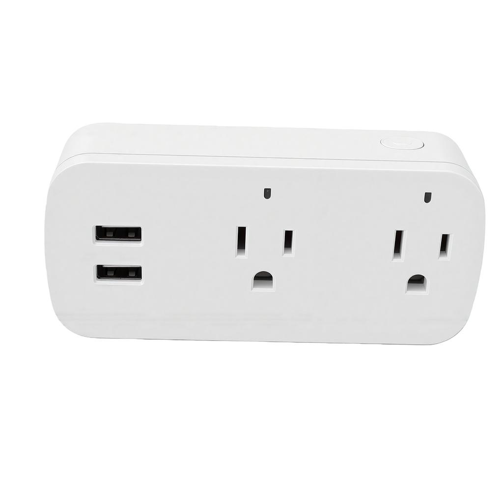 Smart Plug WiFi Bluetooth Voice Control 2 AC Outlets 2 USB Ports Surge Protector Outlet Extender for Bedroom Living