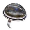 Labradorite Natural Gemstone Antique Silver Plated Ring US Size-7.75 R 5161