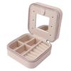 Earrings Storage Multifunctional Jewelry Storage Case With Mirror Leather Jewelry Box Portable Elegant Jewel Holder Travel Use