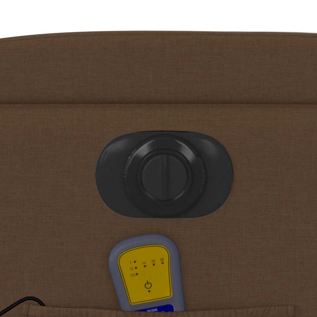Electric Massage Chair Brown Fabric