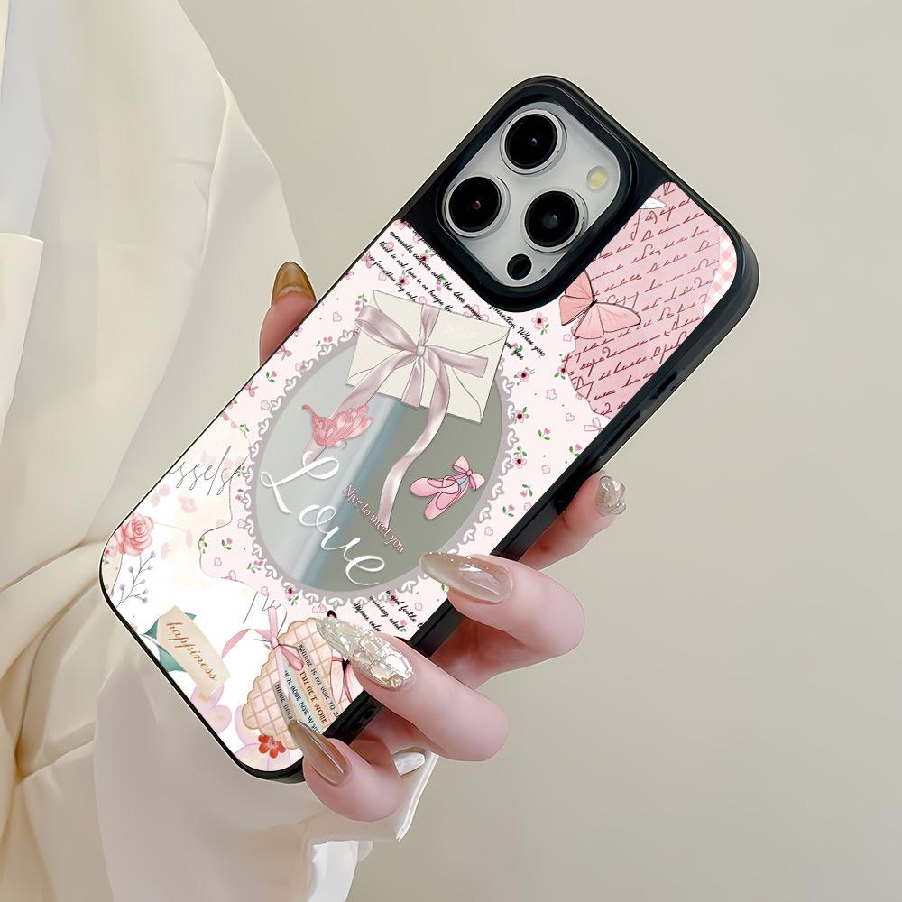 The new envelope butterfly garden is suitable for Apple 17ProMax mobile phone case 15/14 all-inclusive 13/12 anti-drop 16.