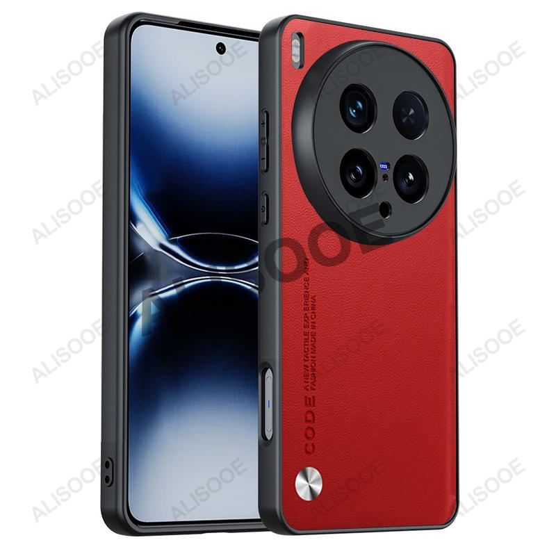 Shockproof Funda for VIVO X200 Ultra Case Luxury Fiber Texture PU Leather Protection Back Cover Capa