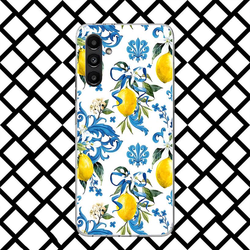 Summer Fruits Lemon Phone Case for Samsung Galaxy A17 A37 A57 A16 A26 A36 A56 A15 A25 A35 A55 A14 A24 A34 A54 A13 A23 A33 A53 Ga
