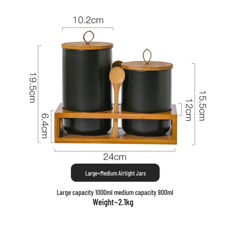 ZISIZ Ceramic Sealed Storage Jar Set