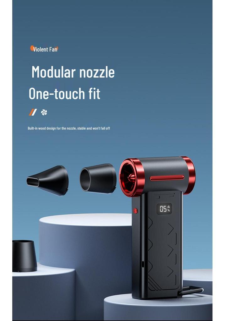 Portable Dual-Use High-Pressure Turbine Fan with Lighting