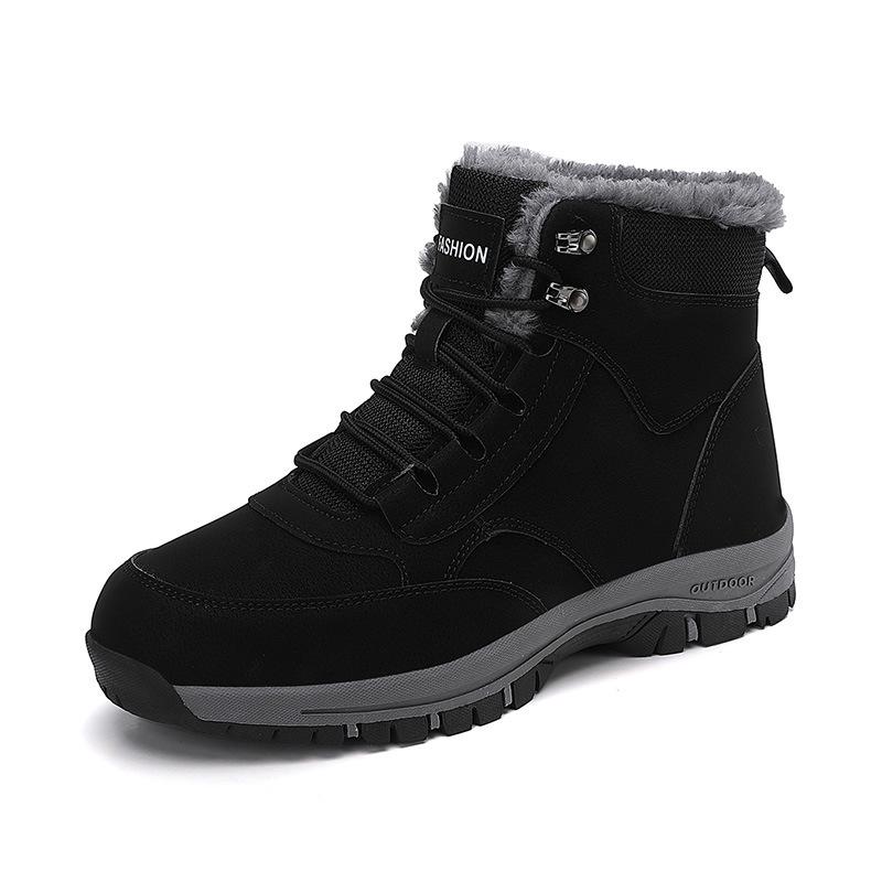 Couple Snow Boots 2025Winter New High Top Cotton Shoes Non-slip Platform Boot Super Warm Plush Couple Boots Outdoor Hiking Botas