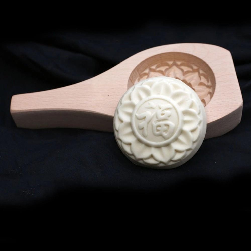 Carved Wood Baozi Mold 3D Steamed Stuffed Bun Tool Multifunctional Steamed Bread Mold  Kitchen
