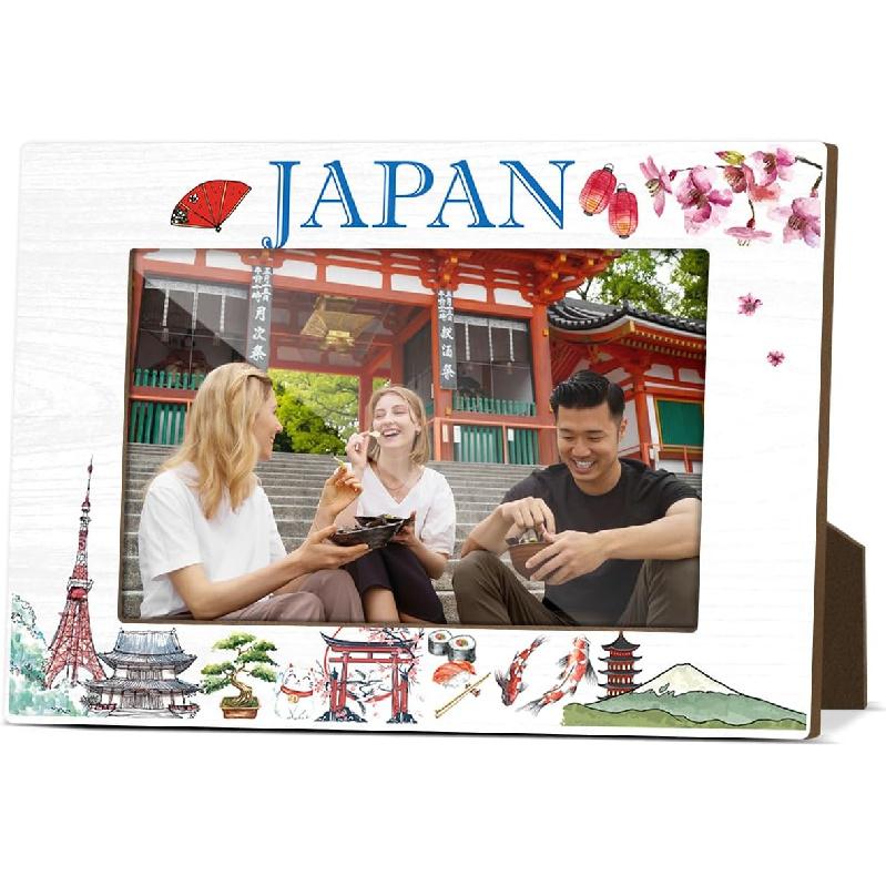 Japan Souvenir Gifts Picture Frames for Desk Wooden Picture Frames 4x6 for Holiday Wood Photo Frames for Vacation Honeymoon Gifts for Couples