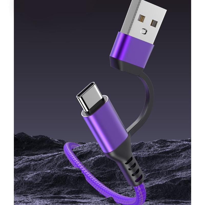 60W Fast Charge USB C Cable for Phones Nylon Braided Charging Cord Data Wire Line with Wide Compatibility 1m