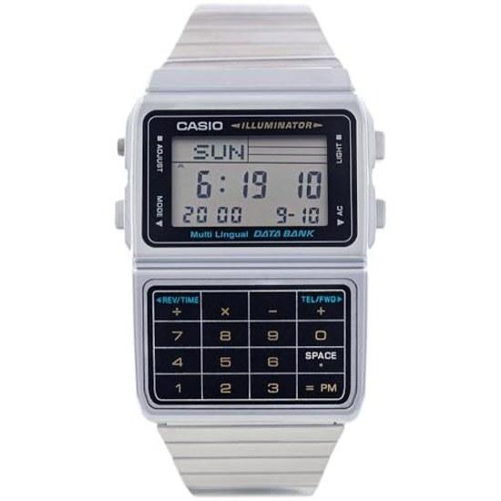 CASIO Data Bank unisex wristwatch DBC-611-1DF silver overseas model