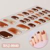 3D Waterproof Semi Cured UV Gel Toe Stickers for Nail Art-Luxurious Style Easy Apply