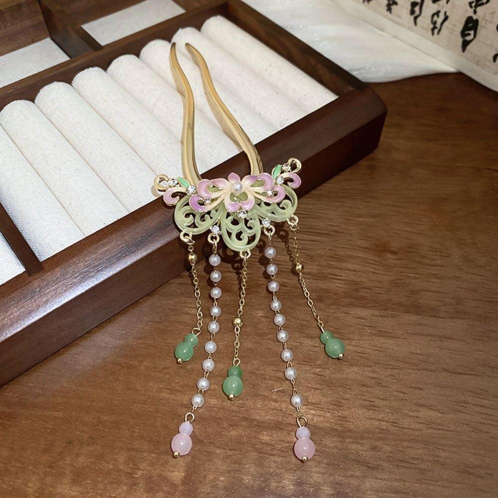 Tassels Chinese Style Hair Stick Flower Cute Hairpin Cute Pearl Hair Claw  Daily
