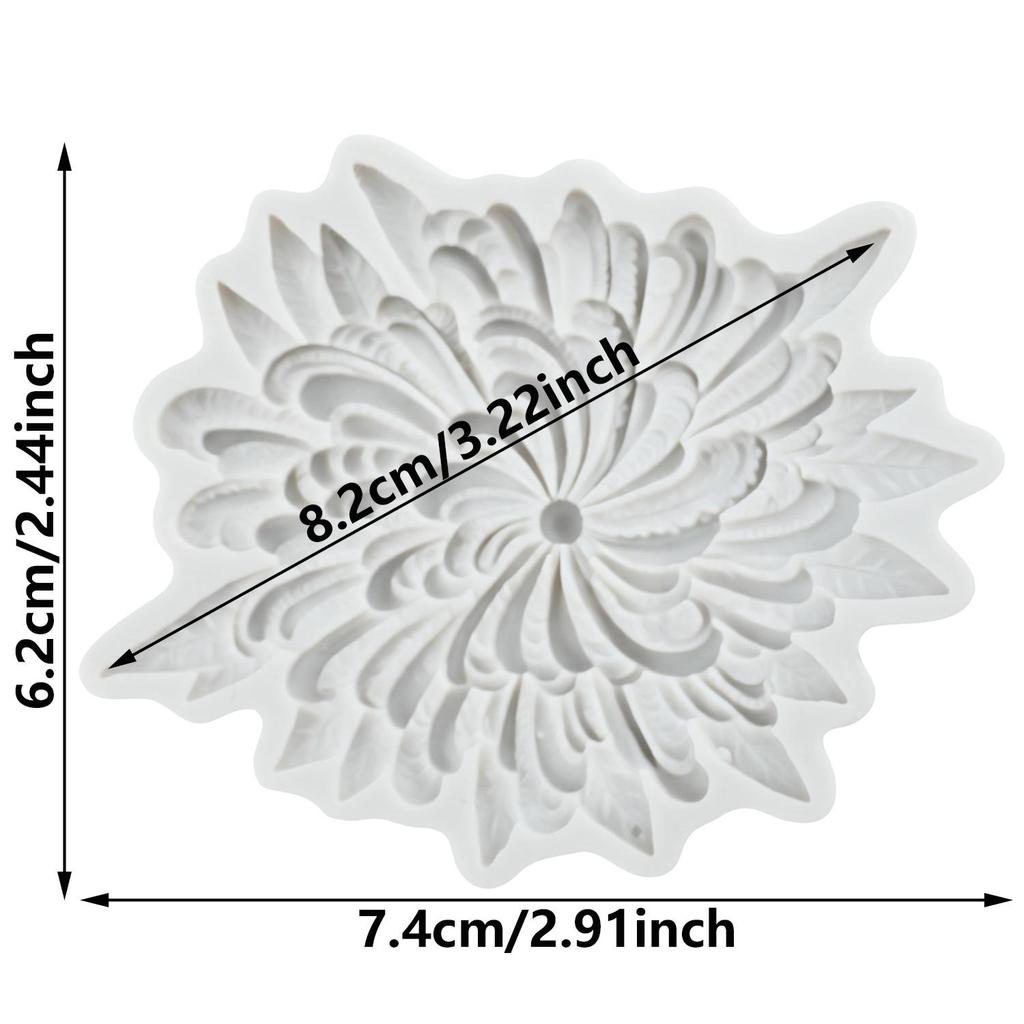 Chrysanthemum Silicone Mold Daisy Flower Fondant Molds Cake Decorating Tools Cupcake Topper Candy Sugar Craft Gum Paste Polymer Clay