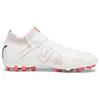 Puma Future Ultimate Round Toe Lace-Up MG (Rubber Short Stud) Artificial Turf Breathable Durable Soccer Shoes Unisex Soccer Shoes White Red 107358-01