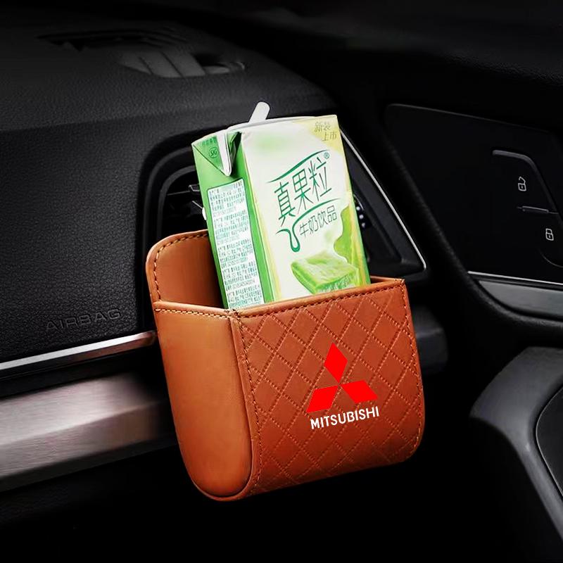 Pudełko do przechowywania wylotu powietrza w samochodzie Organizer na telefon i okulary Do Mitsubishi Outlander I200 Pajero Eclipse ASX Lancer Space Delica Ex