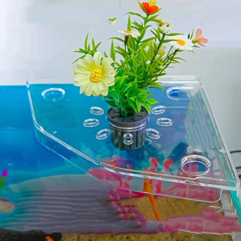 

Угловая полка для хранения аквариума, полка для хранения без сверления, кронштейн для ландшафта на крышку аквариума, поддон для гидропонных зеленых растений A3