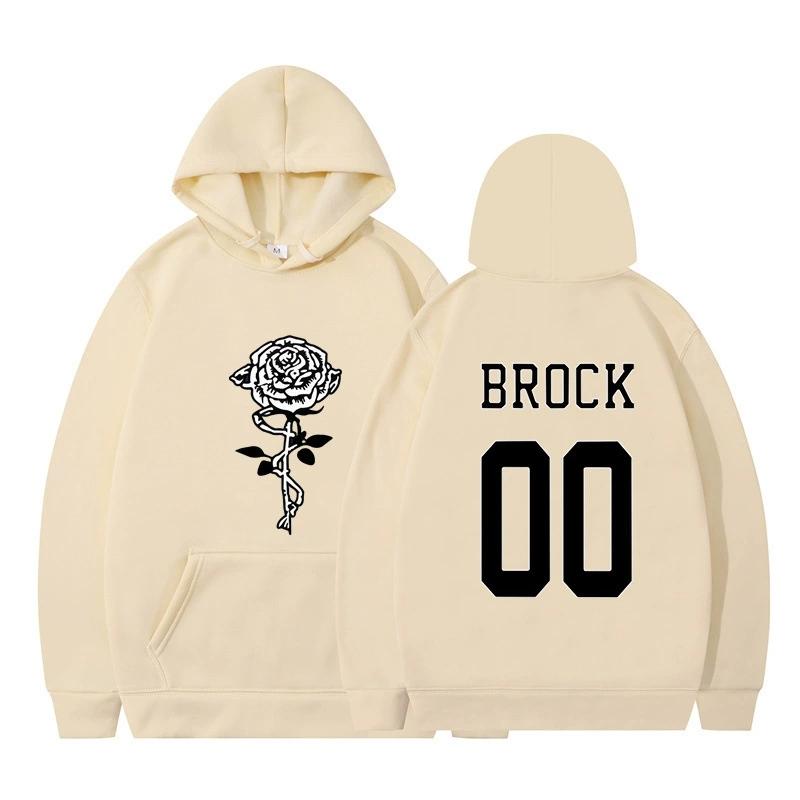 Men Women's Fleece Hooded BROCK Printed Spring Autumn Pullover Sweatshirt Fashion Hoodie Casual Hip Hop New Men Tracksuit Streetwear
