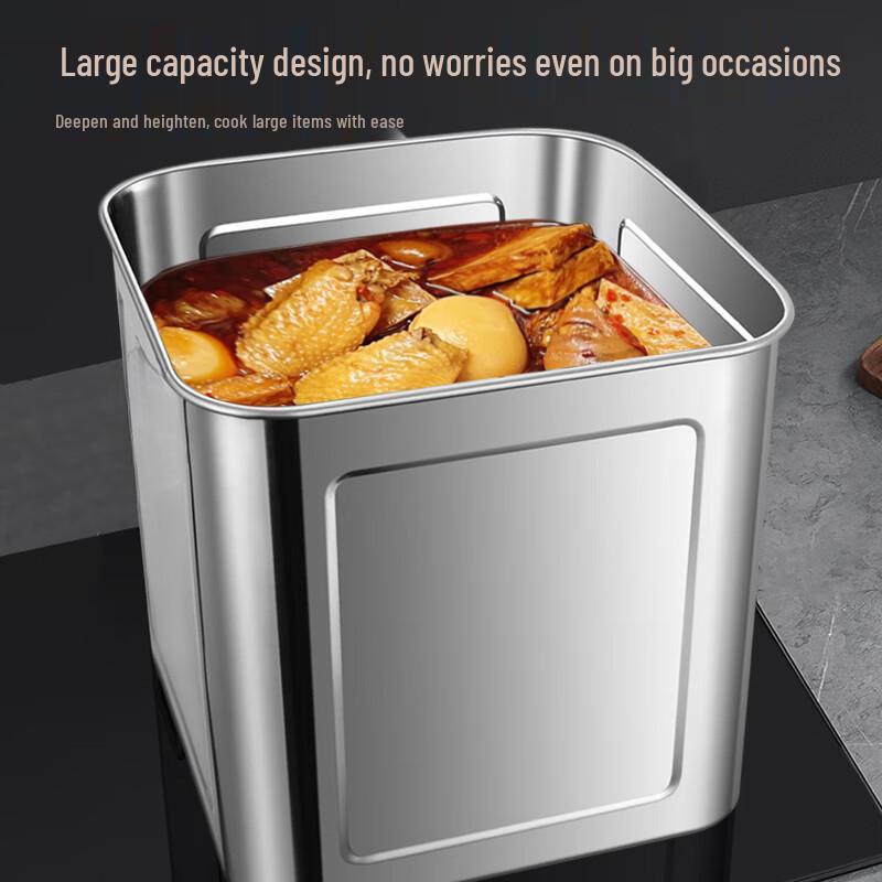 Stainless Steel Square Storage Bucket