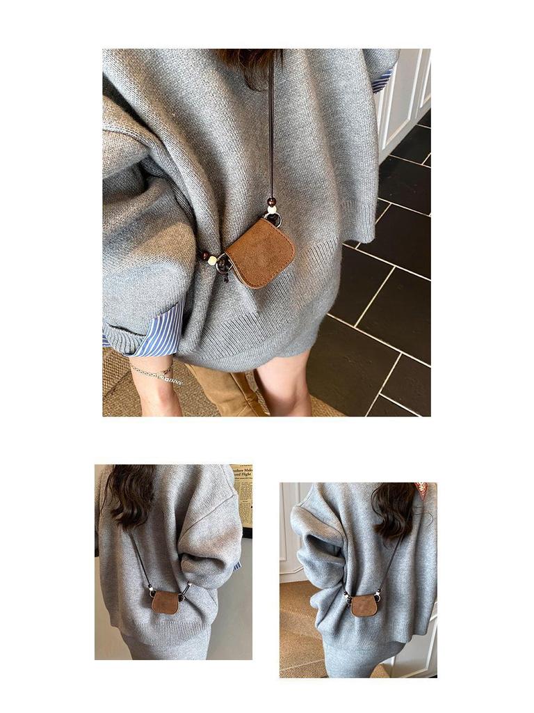 Autumn/Winter Retro Suede Mini Coin Purse: Exquisite Women's Crossbody & Shoulder Bag.