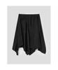Anggae Unbalanced Satin Skirt Black