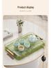 Portable Luxury Tea Tray Set for Home, Camping, and Picnics - Includes Cup Rack and Drain Tray