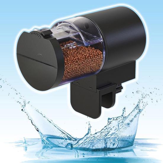 Automatic Fish Feeder for Aquarium Auto Fish Food Dispenser with Timer for Small Tank Betta Turtle Battery Operated Feeding Device for Flakes Pellet