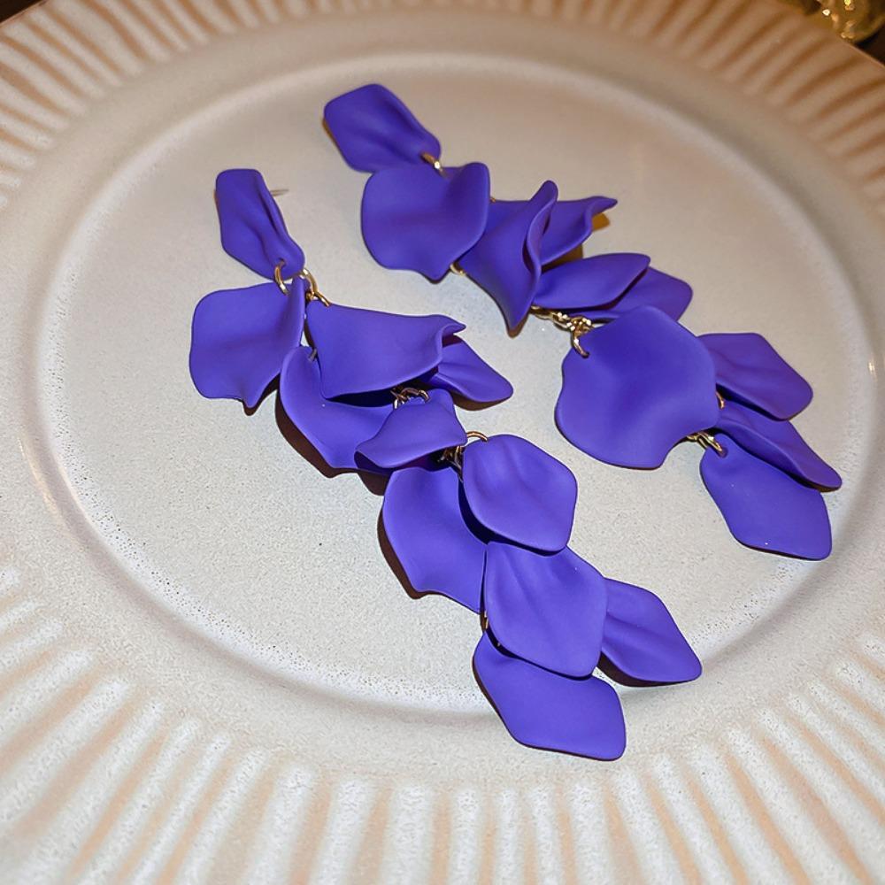 Silver Needle Diamond Pearl Purple Earrings French Retro Niche Design Earrings Light Luxury Premium Earrings