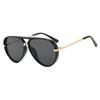 New Retro Pilot Double Beam Gradient Women Sunglasses  Personality Candy Color Design Trendy Casual Men Uv400