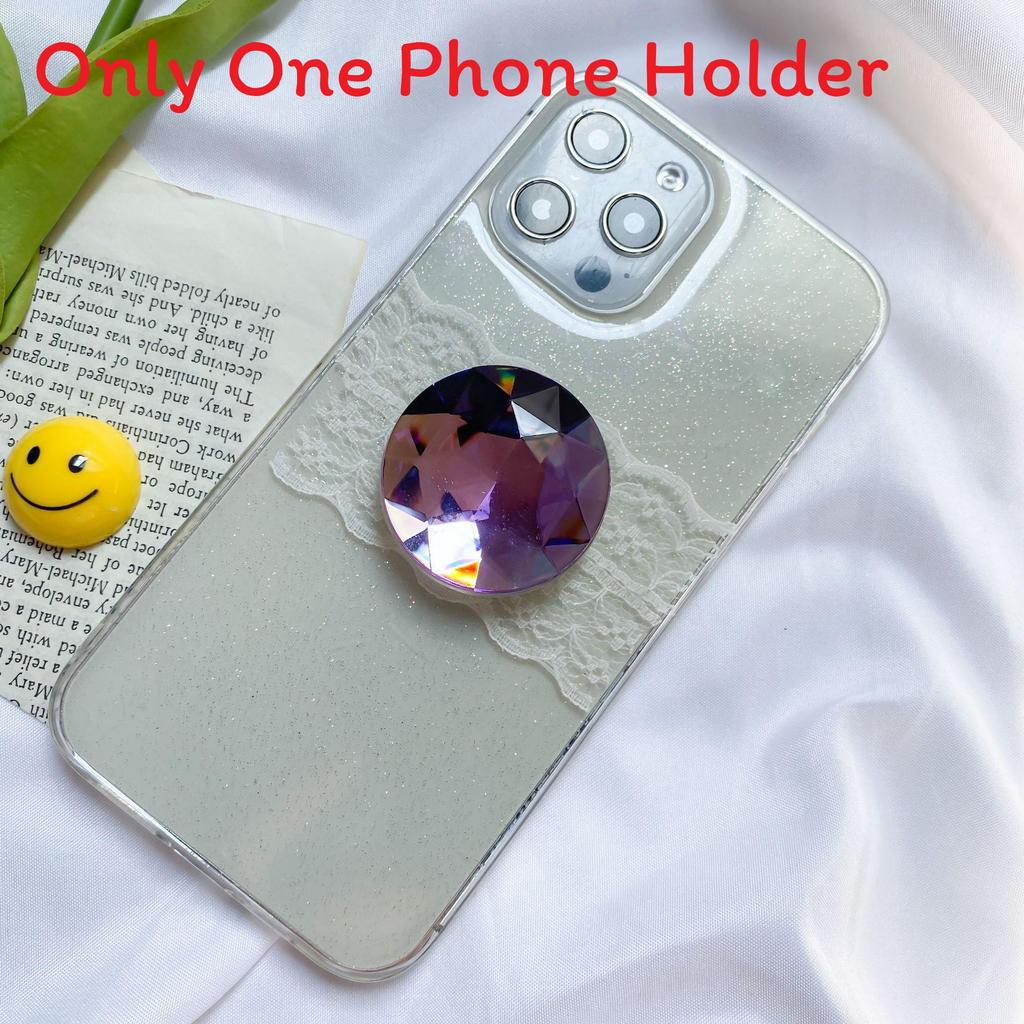 

Modern Candy Color Gemstone Phone Stand With Portable Design For Home Office And Travel Purple