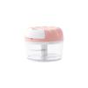 Pull String Manual Food Chopper, Garlic Onion Vegetable Mincer Grinder with Stainless Steel Blades, Hand-Powered Kitchen Seasoning Tool